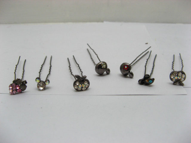 25 Assorted Hairpin with Rhinestones for girls ch-o289 - Click Image to Close