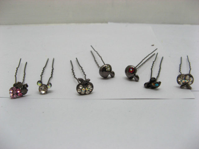 25 Assorted Hairpin with Rhinestones for girls ch-o289 25 Assorted Hairpin with Rhinestones for girls ch-o289