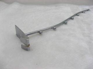20 Pcs Metal Slatwall Waterfall Arm Hooks 7-Ball Stop 28cm long - Click Image to Close