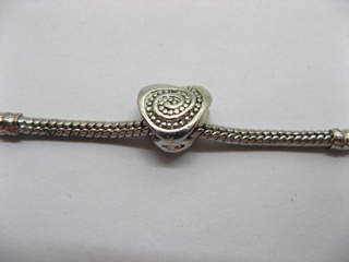 20 Alloy Lover Heart Thread European Beads pa-m43 - Click Image to Close