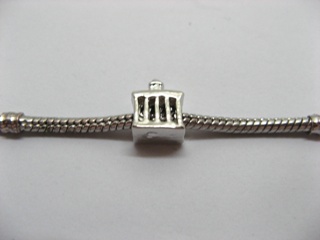 20 Alloy Tower Shape Thread European Beads pa-m49 - Click Image to Close