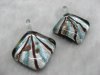 12 New Silver Foil Diamond Glass Pendants ac-sf373 12 New Silver Foil Diamond Glass Pendants ac-sf373