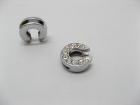 10 Fashion Rhinestone Letter "C" Beads Collar Charms 10 Fashion Rhinestone Letter "C" Beads Collar Charms