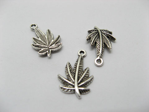 200 Charms Metal Maple-leaf Pendants finding - Click Image to Close