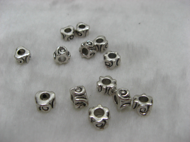 200 Barrel Metal European Beads ac-sp599 - Click Image to Close