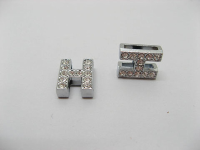 10 Fashion Rhinestone Letter "H" Beads Collar Charms 10 Fashion Rhinestone Letter "H" Beads Collar Charms