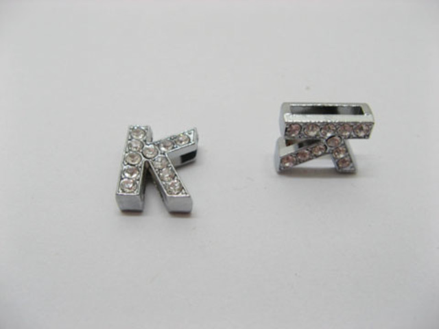 10 Fashion Rhinestone Letter "K" Beads Collar Charms 10 Fashion Rhinestone Letter "K" Beads Collar Charms