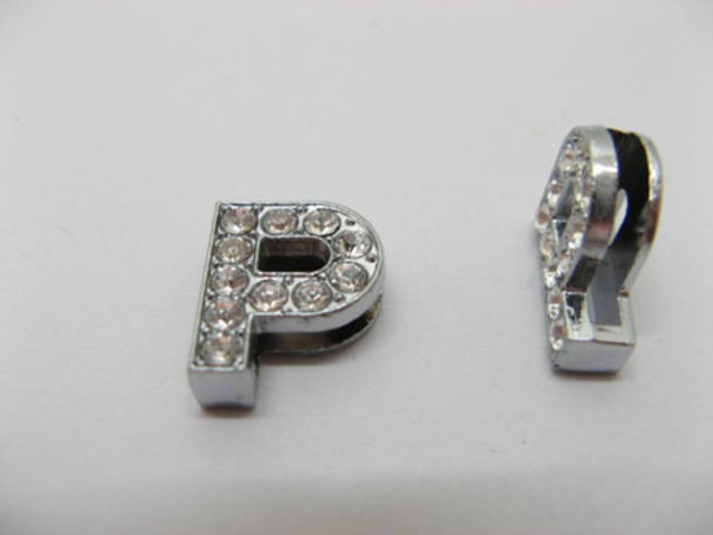 10 Fashion Rhinestone Letter "P" Beads Collar Charms 10 Fashion Rhinestone Letter "P" Beads Collar Charms