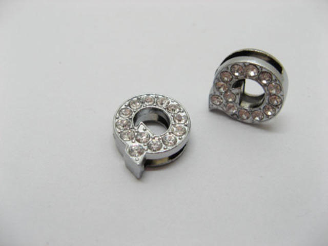 10 Fashion Rhinestone Letter "Q" Beads Collar Charms 10 Fashion Rhinestone Letter "Q" Beads Collar Charms