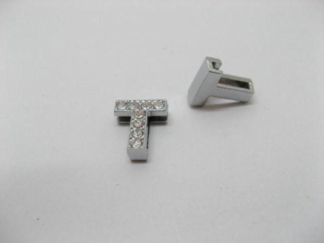 10 Fashion Rhinestone Letter "T" Beads Collar Charms 10 Fashion Rhinestone Letter "T" Beads Collar Charms
