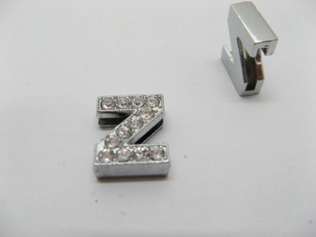 10 Fashion Rhinestone Letter "Z" Beads Collar Charms 10 Fashion Rhinestone Letter "Z" Beads Collar Charms
