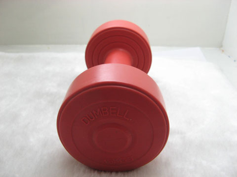 One set of 2 Red Dumbbell/Weight Plate Set Sport Equipment - Click Image to Close