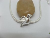 20 Silver Plated Metal Bird Thread European Beads Wholesale