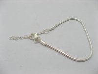 4Pcs Snake Chain Bracelets Fits European 20cm pa-s2 4Pcs Snake Chain Bracelets Fits European 20cm pa-s2
