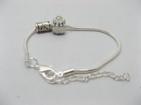 4Pcs Snake Chain Bracelets Fits European 21cm pa-s3 4Pcs Snake Chain Bracelets Fits European 21cm pa-s3