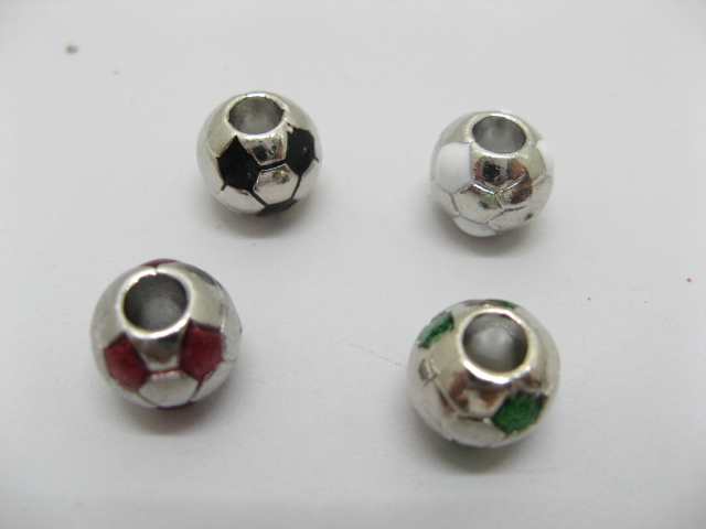 50 Alloy Charms European Cute Football Beads ac-sp452 - Click Image to Close