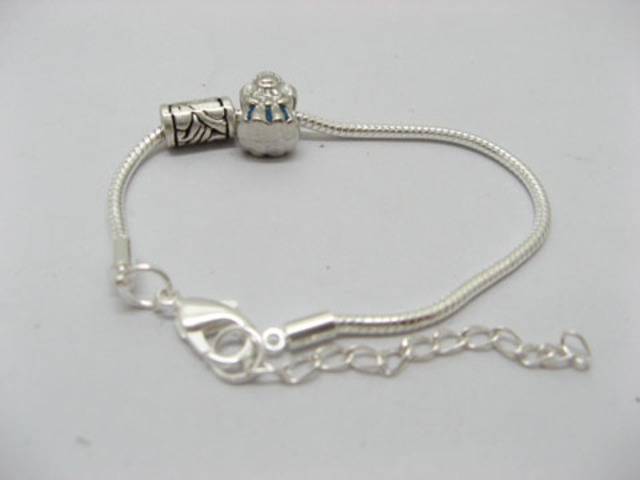 4Pcs Snake Chain Bracelets Fits European 21cm pa-s3 4Pcs Snake Chain Bracelets Fits European 21cm pa-s3