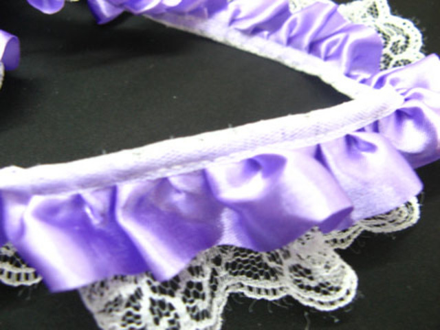 45 Yards Purple Satin Ribbon Lace Lacemaking Craft Trim 45 Yards Purple Satin Ribbon Lace Lacemaking Craft Trim