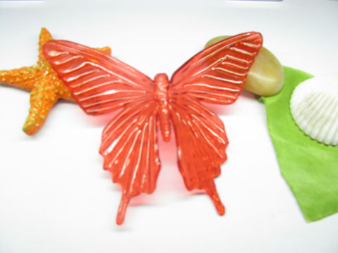 47 Red Plastic Butterfly Decorations 10x8.8cm ac-pe261 - Click Image to Close