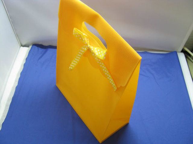 12Pcs New Yellow Gift Bag for Wedding 16.3x12cm