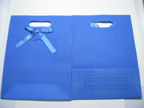 12 New Dark Blue Gift Bag for Wedding 31.5x24.5cm - Click Image to Close