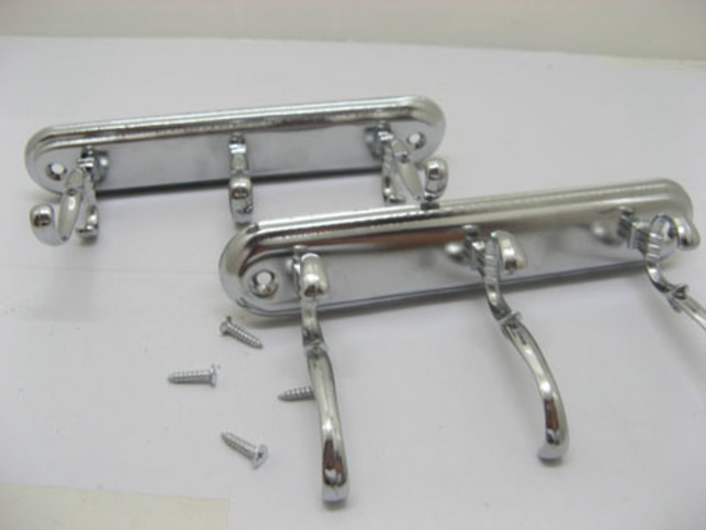 8X New Hanging Hook Polished Chrome w/Screw 8X New Hanging Hook Polished Chrome w/Screw