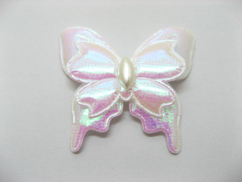 100 Cute White Craft Butterfly Embellishments Toppers - Click Image to Close
