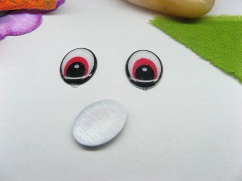 400 Flat Red Joggle Eyes/Movable Eyes for Crafts ot207 - Click Image to Close