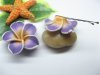 20 Purple Fimo Beads Frangipani Jewellery Finding 3cm 20 Purple Fimo Beads Frangipani Jewellery Finding 3cm