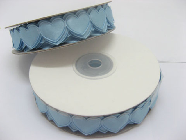 5 Rolls (50meters) Blue Satin Heart Craft Daisy Ribbon 5 Rolls (50meters) Blue Satin Heart Craft Daisy Ribbon