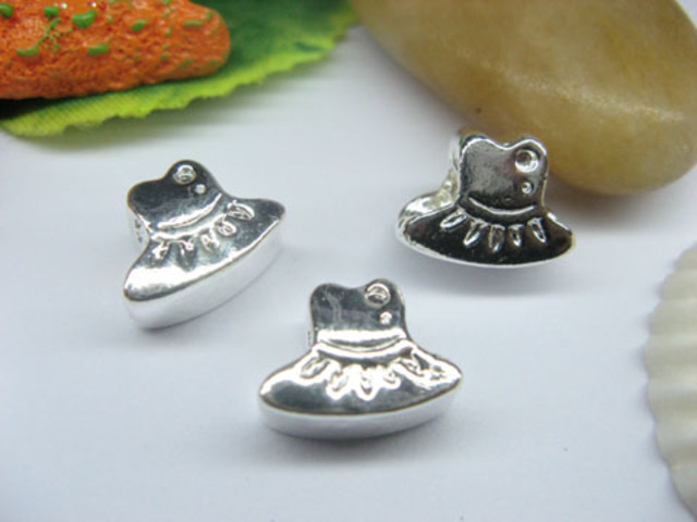 10 Silver Dress Thread European Beads pa-m190 10 Silver Dress Thread European Beads pa-m190