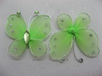 100 Light Green Glitter Butterfly Fairy Wing Charms Pendants 100 Light Green Glitter Butterfly Fairy Wing Charms Pendants