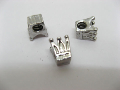 10 Alloy European Crown Thread Beads ac-sp356 - Click Image to Close