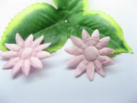 500 Pink Ribbon Sunflower Embellishments Trims jew-r171