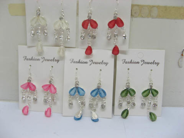 12 Pairs Fashion Silver Dangle Rhinestone Earrings er-m46 12 Pairs Fashion Silver Dangle Rhinestone Earrings er-m46