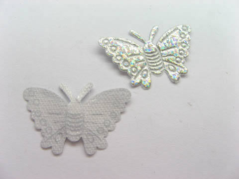 1000 Cute Silvery Butterfly Embellishments Trims jew-r161 - Click Image to Close