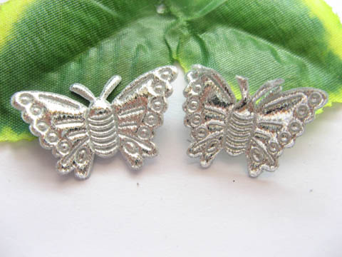 1000 Cute Silvery Butterfly Embellishments Trims jew-r162 - Click Image to Close