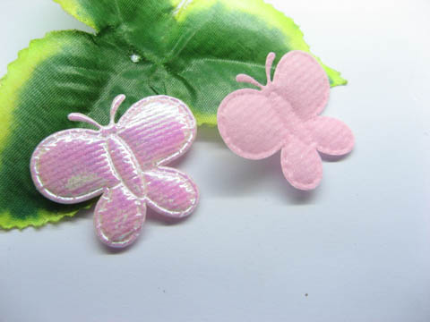 500 Pink Butterfly Embellishments Trims jew-r175 - Click Image to Close