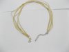 100 Beige Multi-string Waxen&Ribbon with Connecter for Necklace 100 Beige Multi-string Waxen&Ribbon with Connecter for Necklace