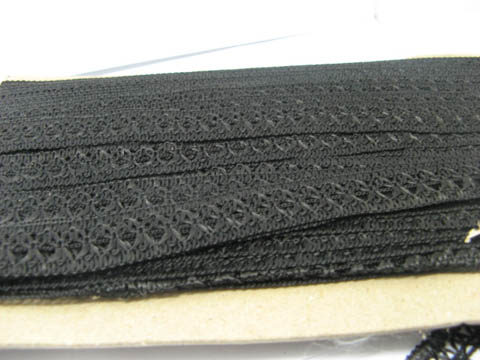 5Rolls x 40metres Black Lace Craft Ribbon Trim 2cm wide - Click Image to Close