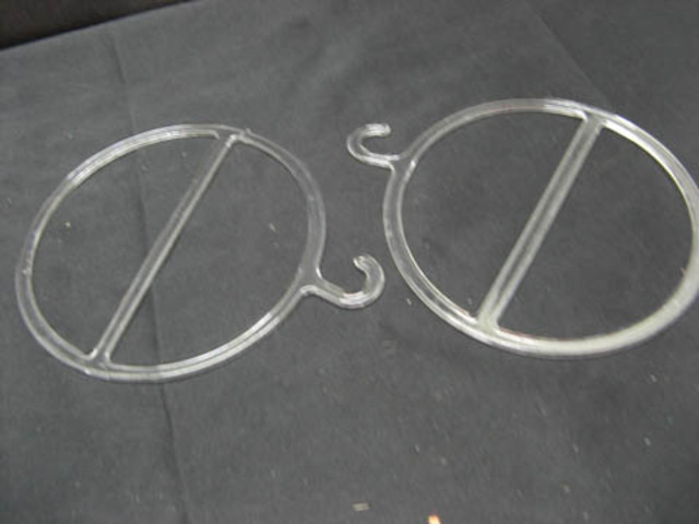80 Bulk Round Clear Plastic Hook Hanger for Towel dis-ph3