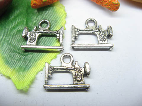 200 Charms Metal Sewing Machine Pendants Jewelry Finding - Click Image to Close