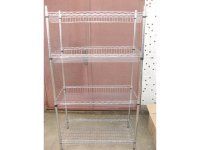 1X Adjustable 4 Tier Wire Shelving Storage Shelf 89.5x45x157