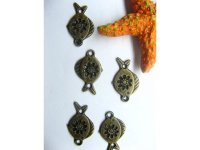 200 Bulk Copper Fish Pendants Jewelry Charms