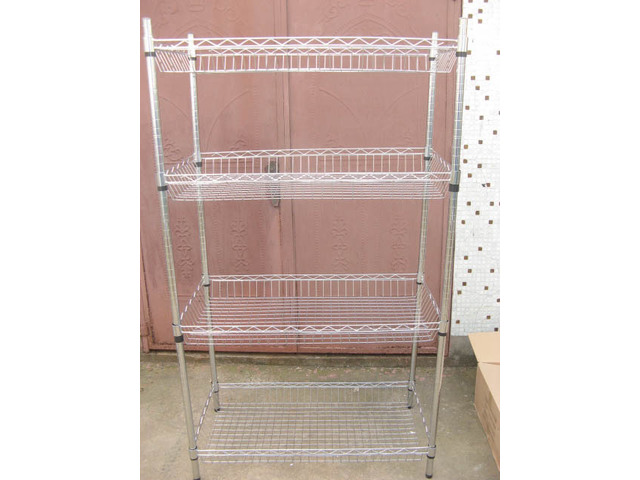 1X Adjustable 4 Tier Wire Shelving Storage Shelf 89.5x45x157