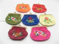 12 Silk Frame Bags Purses Top Lock Closure