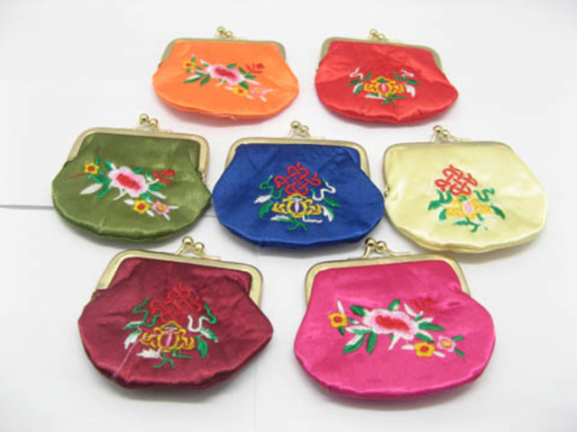 12 Silk Frame Bags Purses Top Lock Closure