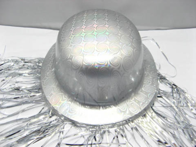 12Pcs Silver Tinsel Hat Glitter Costume Prop Party Favor 12Pcs Silver Tinsel Hat Glitter Costume Prop Party Favor