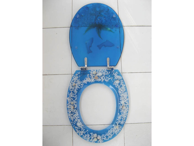 A New Ocean Seastar Dolphin Toilet Seat Cover-Blue A New Ocean Seastar Dolphin Toilet Seat Cover-Blue