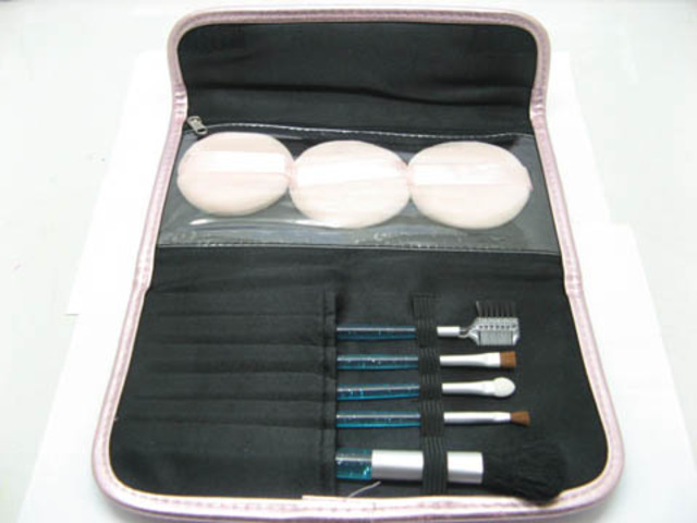 5Set X 8pcs Professional makeup/Cosmetic Brush Pink Cover - Click Image to Close